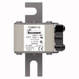 Fuse-link, high speed, 630 A, AC 690 V, DIN 2, 61 x 77 x 108 mm, aR, DIN, IEC, single indicator