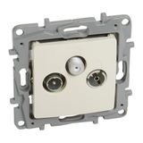 TV-R-SAT terminal socket Niloé - attenuation -10 dB - ivory