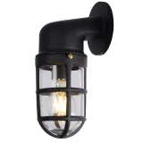 DUDLEY Outside Wall Light Down IP44 E27/60W Black