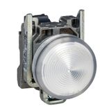 Complete pilot light, Harmony XB4 - ATEX D, 22mm, IP65, white, integral LED, 24V, lugs
