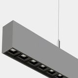 Lineal lighting system Infinite Pro 1700mm Suspended Opticell 21.36W LED neutral-white 4000K CRI 90 ON-OFF Grey IP40 3152lm