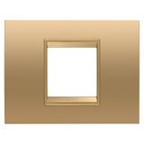 LUX PLATE - IN METAL - 2 MODULES - GOLD - INNER FRAME MATT GOLD - CHORUSMART