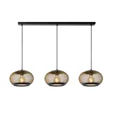 Lucide LUCAS - Pendant light - 3xE27 - Matt Gold / Brass