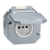 5518-2750 Socket outlet with earthing pin, with hinged lid