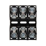 Eaton Bussmann series BMM fuse blocks, 600V, 30A, Pressure Plate/Quick Connect, Three-pole