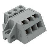 1-conductor female connector, angled CAGE CLAMP® 2.5 mm² gray