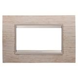 LUX PLATE - IN WOOD - 4 MODULES - LIGHT OAK - INNER FRAME MATT LIGHT BRONZE - CHORUSMART