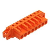 THT female header angled Pin spacing 5.08 mm orange