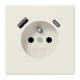 Socket Fren/Belg syst. LED pilot light LS1520F-OLNW