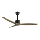 Fan Steel  Matt Black Walnut Wood D: 132  H: 32-45 cm 5 Speed  Remote, 66cm Blade DC 26W,AC110-240V 4000CFM 200RPM,