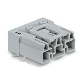 Plug for PCBs angled 3-pole gray