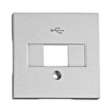 USB coupler cover, silver