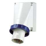 Wall mounted inlet, 63A3p6h230V, IP67