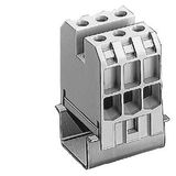 Through-type terminal thermoplastic, screw connection on both sides, block 3 ...