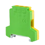 Rail-mounted screw terminal block ZSO1-10.0 yellow-green