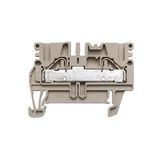 Feed-through terminal block, PUSH IN, 4 mm², 800 V, 32 A, Number of co