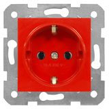 Socket outlet, red color, screw clamps