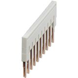 PLUG-IN BRIDGE, 10POINTS FOR 2,5MM² TERMINAL BLOCKS, GREY