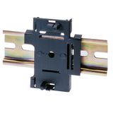 Snap fastening for mounting rail