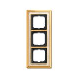 1723-836-500 Cover Frame Busch-dynasty® polished brass decor ivory white