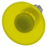 Illuminated mushroom pushbutton, 22 mm, round, metal, shiny, yellow, 60 mm, latching, pull-to-unlatch  3SU1051-1CA30-0AA0-Z Y10