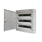 Wall-mounting Distribution Board 3-row, 54MW, white door