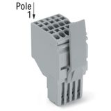 2-conductor female connector Push-in CAGE CLAMP® 1.5 mm² gray