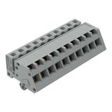 1-conductor female connector, angled CAGE CLAMP® 2.5 mm² gray