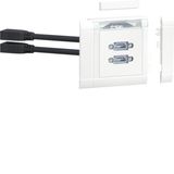 Multimedia-Connection Set HDMI + HDMI front mounting traffic white