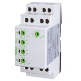 Current measuring relay AC 230V, 1 changeover contact 5A, 3 measuring ranges from UC 5mA...10 A