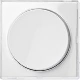 System M, M-Creativ central plate with rotary knob, transparent, glossy,