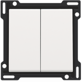 Finishing set for two-circuit switch, two-way switch + N.O. push butto