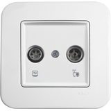 Linnera-Rollina TV-Radio Socket Transitive (7-12-dB) White