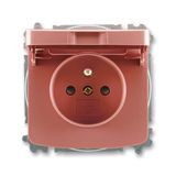 5519A-A02397 R2 Socket outlet with earthing pin, shuttered, with hinged lid