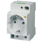 MSVD POWER SOCKET VDE WITH LED Mounting rail