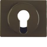 Centre plate for key switch/key push-button, arsys, brown glossy