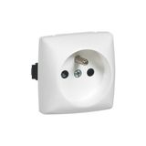 2P+E power socket with automatic terminals Modular surface-mounted switchgear - white