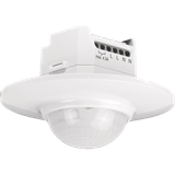 Presence detector, 230 V, master, 14 m, with potential-free contact, round, for flush-mounting box, white