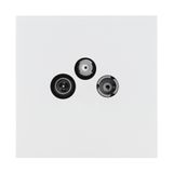 Art d'Arnould Epure universe TV-FM-SAT socket - satin white