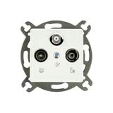 Linnera-Rollina Sat Socket Terminated (Sat-TV-Rd) White