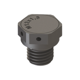 Ventilation plug, M12, PA6, 25 l/h, long, black RAL9005, IP68