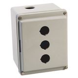 Allen-Bradley 800H-3HZ4Y Push Button Enclosure, Three 30mm Push Button hole, Fiberglass, Type 4/4X/13