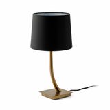 REM BRONZE TABLE LAMP BLACK LAMPSHADE