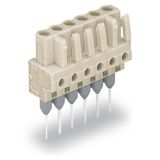 Female connector for rail-mount terminal blocks 0.6 x 1 mm pins straig