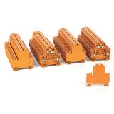 Allen-Bradley 1492-JD4-OR 1492-J IEC Terminal Block, Two-Circuit Feed-Through Block, 4 mm (# 26 AWG - # 10 AWG), Standard Feedthrough, Orange