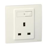 Mallia Senses - Switched single british standard 13a outlet - Matt White