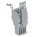 1-conductor female connector Push-in CAGE CLAMP® 1.5 mm² gray