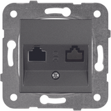 Karre Plus-Arkedia Dark Grey Data+Numerical Phone Socket (Jacksız)