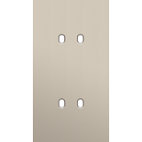 Twofold faceplate, vertical 71 mm centre distance, for double switch f