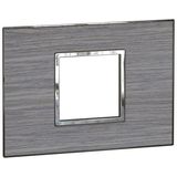 Arteor™ - Italian / US standard plate square version 2 modules - Wood Grey - Oak